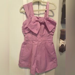 Habitual Kids, One shoulder romper, purple. Size 4-5